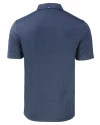 Mannequin Back View of a Dark Navy Blue Heather Cutter & Buck Forge Eco Stretch Recycled Mens Polo Thumbnail Image