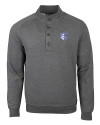 View image 1: Saint Louis Billikens Cutter & Buck Saturday Cotton Blend Mens Big and Tall  Mock Pullover Sweatshirt Charcoal Heather Mannequin