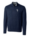 Kansas City Royals City Connect Cutter & Buck Lakemont Tri-Blend Mens Big and Tall Quarter Zip Pullover Sweater Liberty Navy Mannequin Thumbnail Image