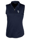 Kansas City Royals City Connect Cutter & Buck Forge Stretch Womens Sleeveless Polo Liberty Navy Mannequin Thumbnail Image