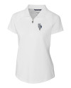 Kansas City Royals City Connect Cutter & Buck Forge Stretch Womens Short Sleeve Polo White Mannequin Thumbnail Image