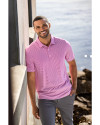 Man wearing a Gelato and White Cutter & Buck Forge Eco Double Stripe Stretch Recycled Mens Polo Thumbnail Image
