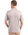 Baltimore Orioles Cooperstown Cutter & Buck Forge Pencil Stripe Stretch Mens Polo Polished Medium Gray Back Thumbnail Image