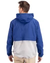 Atlanta Braves Cooperstown Cutter & Buck Charter Eco Recycled Mens Anorak Jacket Tour Blue/Polished Back Thumbnail Image