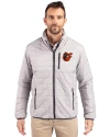 Baltimore Orioles Cooperstown Cutter & Buck Rainier PrimaLoft®  Mens Big and Tall Eco Insulated Puffer Jacket Polished Medium Gray Front Thumbnail Image