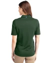 Athletics Cooperstown Cutter & Buck Virtue Eco Pique Recycled Womens Polo Hunter Green Back Thumbnail Image