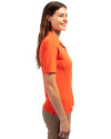 New York Mets Cooperstown Cutter & Buck Virtue Eco Pique Recycled Womens Polo College Orange Side Thumbnail Image
