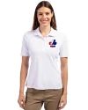 Montreal Expos Cooperstown Cutter & Buck Virtue Eco Pique Recycled Womens Polo White Front Thumbnail Image