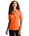 San Diego Padres Cooperstown Cutter & Buck Virtue Eco Pique Recycled Womens Polo Orange Burst Front Thumbnail Image