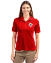 New York Yankees Cooperstown Cutter & Buck Virtue Eco Pique Recycled Womens Polo Red Front Thumbnail Image