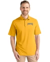 Pittsburgh Pirates Cooperstown Cutter & Buck Virtue Eco Pique Recycled Mens Polo College Gold Front Thumbnail Image