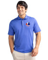 Montreal Expos Cooperstown Cutter & Buck Virtue Eco Pique Recycled Mens Polo Chelan Blue Front Thumbnail Image