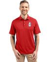Chicago Cubs Cooperstown Cutter & Buck Virtue Eco Pique Recycled Mens Polo Red Front Thumbnail Image