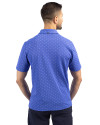Chicago Cubs Cooperstown Cutter & Buck Virtue Eco Pique Tile Print Recycled Mens Polo Chelan Blue Back Thumbnail Image