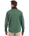 Athletics Cooperstown Cutter & Buck Adapt Eco Knit Hybrid Recycled Mens Quarter Zip Hunter/Black Back Thumbnail Image