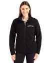 Colorado Rockies Cooperstown Cutter & Buck Cascade Eco Fleece Womens Full Zip Jacket Black Front Thumbnail Image