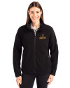 Houston Astros Cooperstown Cutter & Buck Cascade Eco Fleece Womens Full Zip Jacket Black Front Thumbnail Image