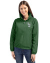 Athletics Cooperstown Cutter & Buck Charter Eco Recycled Womens Full-Zip Jacket Hunter Green Front Thumbnail Image