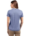 Kansas City Royals Cooperstown Cutter & Buck Forge Eco Heathered Stretch Womens Blade Top Indigo Heather Back Thumbnail Image