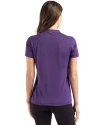 View image 12: Arizona Diamondbacks Cooperstown Cutter & Buck Forge Recycled Four-Way Stretch Heathered Womens Blade Top Dark College Purple Heather Back