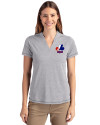 Montreal Expos Cooperstown Cutter & Buck Forge Eco Heathered Stretch Womens Blade Top Polished Heather Front Thumbnail Image