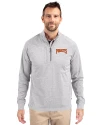 Pittsburgh Pirates Cooperstown Cutter & Buck Adapt Eco Knit Heather Mens Big & Tall Quarter Zip Pullover Polished Heather Front Thumbnail Image