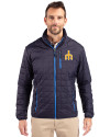 Seattle Mariners Cooperstown Cutter & Buck Rainier PrimaLoft® Mens Eco Insulated Full Zip Puffer Jacket Dark Navy Front Thumbnail Image