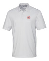 New York Yankees Cooperstown Cutter & Buck Pike Double Dot Print Stretch Mens Polo White Mannequin Thumbnail Image