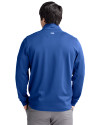 Seattle Mariners Cooperstown Cutter & Buck Traverse Stretch Eco Quarter Zip Mens Pullover Tour Blue Back Thumbnail Image