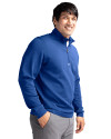Milwaukee Brewers Cooperstown Cutter & Buck Traverse Stretch Eco Quarter Zip Mens Pullover Tour Blue Side Thumbnail Image