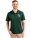 Athletics Cooperstown Cutter & Buck Prospect Eco Textured Stretch Recycled Mens Big & Tall Polo Hunter Green Front Thumbnail Image