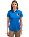 Montreal Expos Cooperstown Cutter & Buck Prospect Eco Textured Stretch Recycled Womens Short Sleeve Polo Digital Front Thumbnail Image
