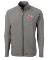 Minnesota Twins Cooperstown Cutter & Buck Adapt Eco Knit Hybrid Recycled Mens Full Zip Jacket Elemental Grey Mannequin Thumbnail Image