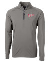 Minnesota Twins Cooperstown Cutter & Buck Adapt Eco Knit Stretch Recycled Mens Quarter Zip Pullover Elemental Grey Mannequin Thumbnail Image
