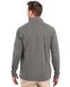Los Angeles Angels Cooperstown Cutter & Buck Adapt Eco Knit Stretch Recycled Mens Quarter Zip Pullover Elemental Grey Back Thumbnail Image