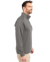 Montreal Expos Cooperstown Cutter & Buck Adapt Eco Knit Stretch Recycled Mens Quarter Zip Pullover Elemental Grey Side Thumbnail Image