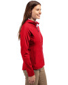 Cincinnati Reds Cooperstown Cutter & Buck Adapt Eco Knit Hybrid Recycled Womens Full Zip Jacket Red Side Thumbnail Image