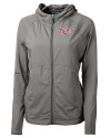Minnesota Twins Cooperstown Cutter & Buck Adapt Eco Knit Hybrid Recycled Womens Full Zip Jacket Elemental Grey Mannequin Thumbnail Image