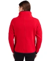 Cleveland Indians Cooperstown Cutter & Buck Cascade Eco Fleece Womens Pullover Jacket Red/Navy Blue Back Thumbnail Image