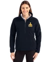 Seattle Mariners Cooperstown Cutter & Buck Cascade Eco Fleece Womens Pullover Jacket Navy Blue Front Thumbnail Image