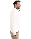 Seattle Mariners Cooperstown Cutter & Buck Cascade Eco Fleece Mens Quarter Zip Jacket Shell/Navy Blue Side Thumbnail Image