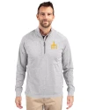 Seattle Mariners Cooperstown Cutter & Buck Adapt Eco Knit Heather Mens Quarter Zip Pullover Polished Heather Front Thumbnail Image