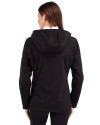 Pittsburgh Pirates Cooperstown Cutter & Buck Evoke Softshell Recycled Full Zip Womens Jacket Black Back Thumbnail Image