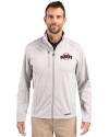 San Francisco Giants Cooperstown Cutter & Buck Evoke Softshell Recycled Full Zip Mens Jacket CONCRETE Front Thumbnail Image