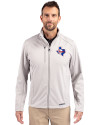 Texas Rangers Cooperstown Cutter & Buck Evoke Softshell Recycled Full Zip Mens Jacket CONCRETE Front Thumbnail Image