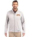 Pittsburgh Pirates Cooperstown Cutter & Buck Evoke Softshell Recycled Full Zip Mens Jacket CONCRETE Front Thumbnail Image