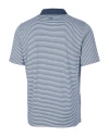 San Diego Padres Cooperstown Cutter & Buck Forge Tonal Stripe Stretch Mens Big and Tall Polo Indigo Mannequin Back Thumbnail Image