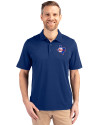 Texas Rangers Cooperstown Cutter & Buck Forge Stretch Mens Big & Tall Polo Tour Blue Front Thumbnail Image