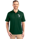 Oakland Athletics Cooperstown Cutter & Buck Forge Stretch Mens Big & Tall Polo Hunter Green Front Thumbnail Image