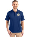 Milwaukee Brewers Cooperstown Cutter & Buck Forge Stretch Mens Big and Tall Polo Tour Blue Front Thumbnail Image